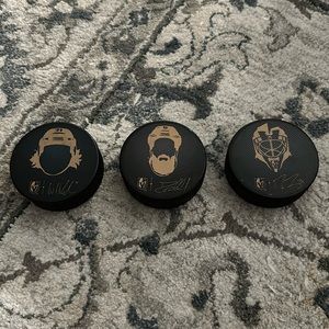Set of 3 VGK Helmet Image Pucks